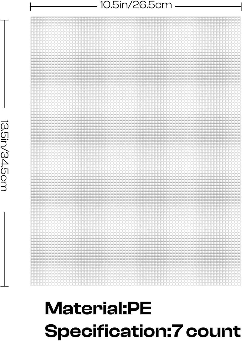 Caydo 4 Pieces 7 Count Plastic Canvas Sheets 10.5 x 13.5 Inch Plastic Mesh Sheet, Eye Mesh for Embroidery, Acrylic Yarn Crafting, Knit Crochet Projects and Make Dividers - Image 2